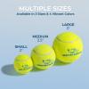 imageBest Pet Supplies Tough Dog Toys for Aggressive Chewers  Squeaky Dog Toys NonToxic Spiky Ball for Dental Health Interactive Toy Pack of 2 Blue Orange M25quotYellow Tennis
