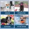 imageBest Pet Supplies Tough Dog Toys for Aggressive Chewers  Squeaky Dog Toys NonToxic Spiky Ball for Dental Health Interactive Toy Pack of 2 Blue Orange M25quotFuchsia  Green  Blue  Orange