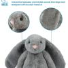 imageBest Pet Supplies Tough Dog Toys for Aggressive Chewers  Squeaky Dog Toys NonToxic Spiky Ball for Dental Health Interactive Toy Pack of 2 Blue Orange M25quotBunny Beige  Gray