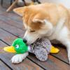 imageBest Pet Supplies Tough Dog Toys for Aggressive Chewers  Squeaky Dog Toys NonToxic Spiky Ball for Dental Health Interactive Toy Pack of 2 Blue Orange M25quotMallard Duck Gray