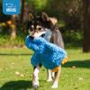 imageBest Pet Supplies Tough Dog Toys for Aggressive Chewers  Squeaky Dog Toys NonToxic Spiky Ball for Dental Health Interactive Toy Pack of 2 Blue Orange M25quotCrinkle Chicken Blue