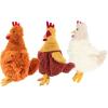 imageBest Pet Supplies Tough Dog Toys for Aggressive Chewers  Squeaky Dog Toys NonToxic Spiky Ball for Dental Health Interactive Toy Pack of 2 Blue Orange M25quotCrinkle Chicken Beige