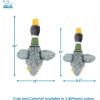 imageBest Pet Supplies Tough Dog Toys for Aggressive Chewers  Squeaky Dog Toys NonToxic Spiky Ball for Dental Health Interactive Toy Pack of 2 Blue Orange M25quotMallard Duck Wing Gray