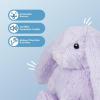 imageBest Pet Supplies Tough Dog Toys for Aggressive Chewers  Squeaky Dog Toys NonToxic Spiky Ball for Dental Health Interactive Toy Pack of 2 Blue Orange M25quotBunny Purple