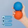 imageBest Pet Supplies Tough Dog Toys for Aggressive Chewers  Squeaky Dog Toys NonToxic Spiky Ball for Dental Health Interactive Toy Pack of 2 Blue Orange M25quotBlue  Orange