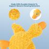 imageBest Pet Supplies Tough Dog Toys for Aggressive Chewers  Squeaky Dog Toys NonToxic Spiky Ball for Dental Health Interactive Toy Pack of 2 Blue Orange M25quotDucky Doodle Yellow