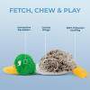 imageBest Pet Supplies Tough Dog Toys for Aggressive Chewers  Squeaky Dog Toys NonToxic Spiky Ball for Dental Health Interactive Toy Pack of 2 Blue Orange M25quotMallard Duck Gray