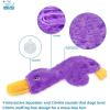 imageBest Pet Supplies Tough Dog Toys for Aggressive Chewers  Squeaky Dog Toys NonToxic Spiky Ball for Dental Health Interactive Toy Pack of 2 Blue Orange M25quotaCrinkle Duck Light Purple