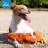 imageBest Pet Supplies Tough Dog Toys for Aggressive Chewers  Squeaky Dog Toys NonToxic Spiky Ball for Dental Health Interactive Toy Pack of 2 Blue Orange M25quotCrinkle Chicken Brown
