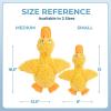 imageBest Pet Supplies Tough Dog Toys for Aggressive Chewers  Squeaky Dog Toys NonToxic Spiky Ball for Dental Health Interactive Toy Pack of 2 Blue Orange M25quotDucky Doodle Yellow
