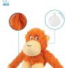 imageBest Pet Supplies Tough Dog Toys for Aggressive Chewers  Squeaky Dog Toys NonToxic Spiky Ball for Dental Health Interactive Toy Pack of 2 Blue Orange M25quotOHugAtan Orange