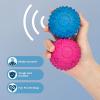 imageBest Pet Supplies Tough Dog Toys for Aggressive Chewers  Squeaky Dog Toys NonToxic Spiky Ball for Dental Health Interactive Toy Pack of 2 Blue Orange M25quotFuchsia  Green  Blue  Orange