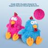 imageBest Pet Supplies Tough Dog Toys for Aggressive Chewers  Squeaky Dog Toys NonToxic Spiky Ball for Dental Health Interactive Toy Pack of 2 Blue Orange M25quotCluck Fuchsia