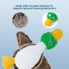 imageBest Pet Supplies Tough Dog Toys for Aggressive Chewers  Squeaky Dog Toys NonToxic Spiky Ball for Dental Health Interactive Toy Pack of 2 Blue Orange M25quotMallard Duck Gray