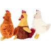 imageBest Pet Supplies Tough Dog Toys for Aggressive Chewers  Squeaky Dog Toys NonToxic Spiky Ball for Dental Health Interactive Toy Pack of 2 Blue Orange M25quotCrinkle Chicken Wine Red