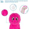 imageBest Pet Supplies Tough Dog Toys for Aggressive Chewers  Squeaky Dog Toys NonToxic Spiky Ball for Dental Health Interactive Toy Pack of 2 Blue Orange M25quotOctomutant Fuchsia