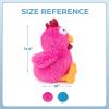 imageBest Pet Supplies Tough Dog Toys for Aggressive Chewers  Squeaky Dog Toys NonToxic Spiky Ball for Dental Health Interactive Toy Pack of 2 Blue Orange M25quotCluck Fuchsia