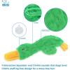 imageBest Pet Supplies Tough Dog Toys for Aggressive Chewers  Squeaky Dog Toys NonToxic Spiky Ball for Dental Health Interactive Toy Pack of 2 Blue Orange M25quotaCrinkle Duck Light Green