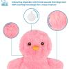 imageBest Pet Supplies Tough Dog Toys for Aggressive Chewers  Squeaky Dog Toys NonToxic Spiky Ball for Dental Health Interactive Toy Pack of 2 Blue Orange M25quotCrinkle Chicken Pink