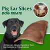imageGigaBite Roasted Pig Ears for Dogs Natural and Healthy Chews Treats in Whole Slices or Sticks Safe for Puppies and Aggressive Chewers Clean Teeth and Gums  Pack of 100HalfCut