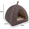 imagePet TentSoft Bed for Dog and Cat by Best Pet Supplies  Beige Corduroy 19quot x 19quot x H19quotBrown Linen