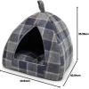 imagePet TentSoft Bed for Dog and Cat by Best Pet Supplies  Beige Corduroy 19quot x 19quot x H19quotPlaid Linen