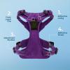 imageVoyager No Pull Dog Harness for Large Dogs Dual Leash Attachments Adjustable Soft but Strong Pet Harness with 3M Reflective Technology Lime Green Nylon M Chest 2025quotHarness Purple Lattice Nylon