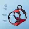 imageVoyager No Pull Dog Harness for Large Dogs Dual Leash Attachments Adjustable Soft but Strong Pet Harness with 3M Reflective Technology Lime Green Nylon M Chest 2025quotHarness Red Lattice Nylon