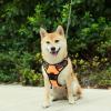 imageVoyager No Pull Dog Harness for Large Dogs Dual Leash Attachments Adjustable Soft but Strong Pet Harness with 3M Reflective Technology Lime Green Nylon M Chest 2025quotHarness Orange Nylon