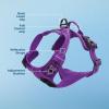 imageVoyager No Pull Dog Harness for Large Dogs Dual Leash Attachments Adjustable Soft but Strong Pet Harness with 3M Reflective Technology Lime Green Nylon M Chest 2025quotHarness Purple Lattice Nylon