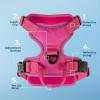 imageVoyager No Pull Dog Harness for Large Dogs Dual Leash Attachments Adjustable Soft but Strong Pet Harness with 3M Reflective Technology Lime Green Nylon M Chest 2025quotFuchsia Nylon