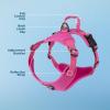 imageVoyager No Pull Dog Harness for Large Dogs Dual Leash Attachments Adjustable Soft but Strong Pet Harness with 3M Reflective Technology Lime Green Nylon M Chest 2025quotFuchsia Nylon