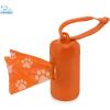 imageVoyager Reflective Dog Leash with Neoprene Handle 5 FT and Reusable Plastic Dispenser Poop Bag Holder Set for Walking and Outdoor Use Soft and Durable with ClipOn  Purple Purple DispenserLeash Dispenser Set Orange
