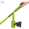 imageVoyager Reflective Dog Leash with Neoprene Handle 5 FT and Reusable Plastic Dispenser Poop Bag Holder Set for Walking and Outdoor Use Soft and Durable with ClipOn  Purple Purple DispenserLeash Dispenser Set Lime Green
