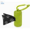 imageVoyager Reflective Dog Leash with Neoprene Handle 5 FT and Reusable Plastic Dispenser Poop Bag Holder Set for Walking and Outdoor Use Soft and Durable with ClipOn  Purple Purple DispenserLeash Dispenser Set Lime Green