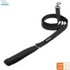 imageVoyager Reflective Dog Leash with Neoprene Handle 5 FT and Reusable Plastic Dispenser Poop Bag Holder Set for Walking and Outdoor Use Soft and Durable with ClipOn  Purple Purple DispenserLeash Dispenser Set Gray