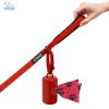 imageVoyager Reflective Dog Leash with Neoprene Handle 5 FT and Reusable Plastic Dispenser Poop Bag Holder Set for Walking and Outdoor Use Soft and Durable with ClipOn  Purple Purple DispenserLeash Dispenser Set Red