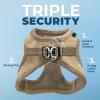 imageVoyager StepIn Plush Dog Harness  Soft Plush Step In Vest Harness for Small and Medium Dogs by Best Pet Supplies  Harness Beige Plush M Chest 16  18quotHarness Latte Suede