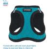 imageVoyager Stepin Plush Dog Harness  Soft Plush Step in Vest Harness and Reflective Dog 5 ft Leash Combo with Neoprene Handle for Small and Medium Dogs by Best Pet Supplies Set Black Plush SHarness Leash Set Turquoise Plush