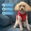 imageVoyager Stepin Plush Dog Harness  Soft Plush Step in Vest Harness and Reflective Dog 5 ft Leash Combo with Neoprene Handle for Small and Medium Dogs by Best Pet Supplies Set Black Plush SHarness Leash Set Red Corduroy