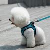 imageVoyager Stepin Plush Dog Harness  Soft Plush Step in Vest Harness and Reflective Dog 5 ft Leash Combo with Neoprene Handle for Small and Medium Dogs by Best Pet Supplies Set Black Plush SHarness Leash Set Turquoise Plush