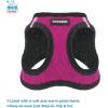 imageVoyager Stepin Plush Dog Harness  Soft Plush Step in Vest Harness and Reflective Dog 5 ft Leash Combo with Neoprene Handle for Small and Medium Dogs by Best Pet Supplies Set Black Plush SHarness Leash Set Red Rose Plush