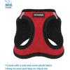 imageVoyager Stepin Plush Dog Harness  Soft Plush Step in Vest Harness and Reflective Dog 5 ft Leash Combo with Neoprene Handle for Small and Medium Dogs by Best Pet Supplies Set Black Plush SHarness Leash Set Red Plush