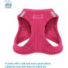 imageVoyager Stepin Plush Dog Harness  Soft Plush Step in Vest Harness and Reflective Dog 5 ft Leash Combo with Neoprene Handle for Small and Medium Dogs by Best Pet Supplies Set Black Plush SHarness Leash Set Fuchsia Corduroy