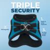 imageVoyager Stepin Plush Dog Harness  Soft Plush Step in Vest Harness and Reflective Dog 5 ft Leash Combo with Neoprene Handle for Small and Medium Dogs by Best Pet Supplies Set Black Plush SHarness Leash Set Turquoise Plush