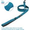 imageVoyager Stepin Plush Dog Harness  Soft Plush Step in Vest Harness and Reflective Dog 5 ft Leash Combo with Neoprene Handle for Small and Medium Dogs by Best Pet Supplies Set Black Plush SHarness Leash Set Turquoise Plush