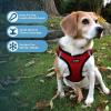 imageVoyager Stepin Plush Dog Harness  Soft Plush Step in Vest Harness and Reflective Dog 5 ft Leash Combo with Neoprene Handle for Small and Medium Dogs by Best Pet Supplies Set Black Plush SHarness Leash Set Red Plush