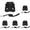 imageVoyager Stepin Plush Dog Harness  Soft Plush Step in Vest Harness and Reflective Dog 5 ft Leash Combo with Neoprene Handle for Small and Medium Dogs by Best Pet Supplies Set Black Plush SHarness Leash Set Black Plush
