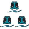 imageVoyager Stepin Plush Dog Harness  Soft Plush Step in Vest Harness and Reflective Dog 5 ft Leash Combo with Neoprene Handle for Small and Medium Dogs by Best Pet Supplies Set Black Plush SHarness Leash Set Turquoise Plush
