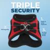 imageVoyager Stepin Plush Dog Harness  Soft Plush Step in Vest Harness and Reflective Dog 5 ft Leash Combo with Neoprene Handle for Small and Medium Dogs by Best Pet Supplies Set Black Plush SHarness Leash Set Red Plush